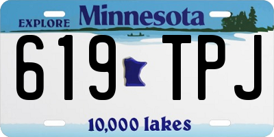 MN license plate 619TPJ