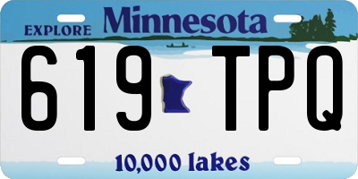 MN license plate 619TPQ