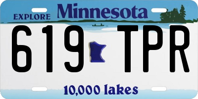 MN license plate 619TPR