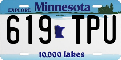 MN license plate 619TPU