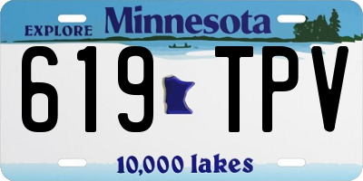 MN license plate 619TPV