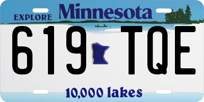 MN license plate 619TQE