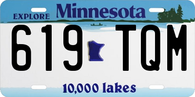 MN license plate 619TQM