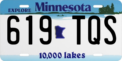 MN license plate 619TQS