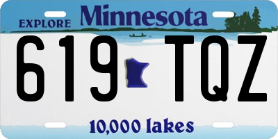 MN license plate 619TQZ