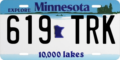 MN license plate 619TRK
