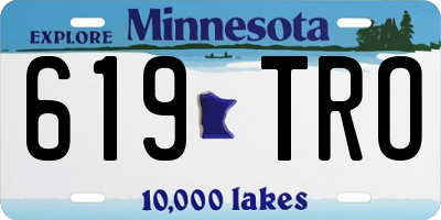 MN license plate 619TRO