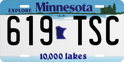 MN license plate 619TSC