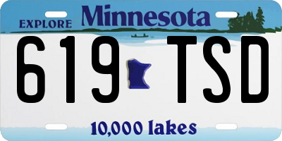 MN license plate 619TSD