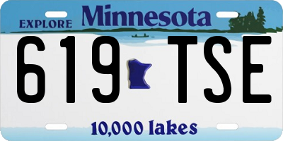 MN license plate 619TSE
