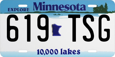MN license plate 619TSG