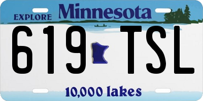 MN license plate 619TSL