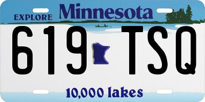 MN license plate 619TSQ