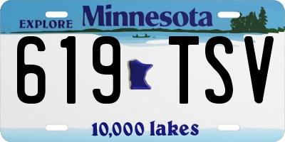 MN license plate 619TSV