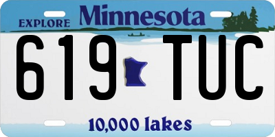 MN license plate 619TUC