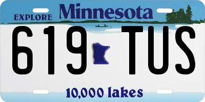 MN license plate 619TUS