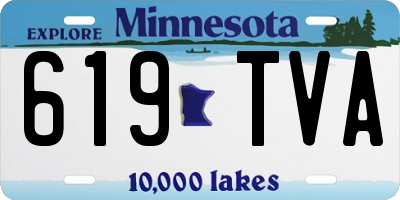 MN license plate 619TVA