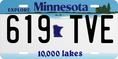 MN license plate 619TVE