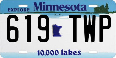 MN license plate 619TWP