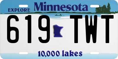 MN license plate 619TWT