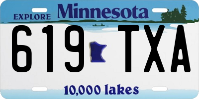 MN license plate 619TXA