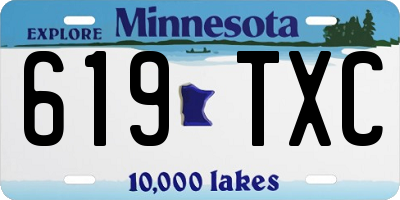 MN license plate 619TXC