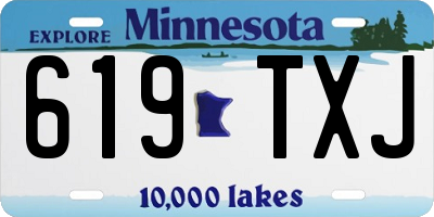 MN license plate 619TXJ