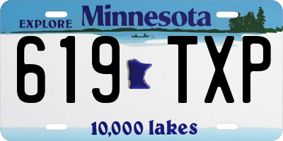 MN license plate 619TXP