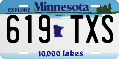 MN license plate 619TXS
