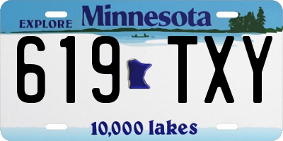 MN license plate 619TXY