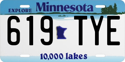 MN license plate 619TYE