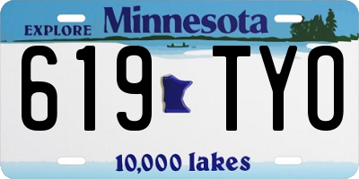 MN license plate 619TYO