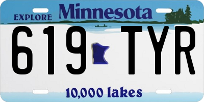 MN license plate 619TYR