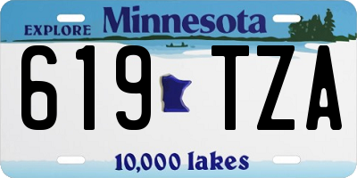 MN license plate 619TZA