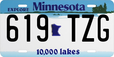 MN license plate 619TZG