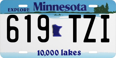 MN license plate 619TZI