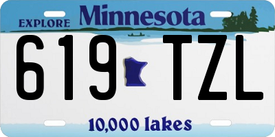 MN license plate 619TZL