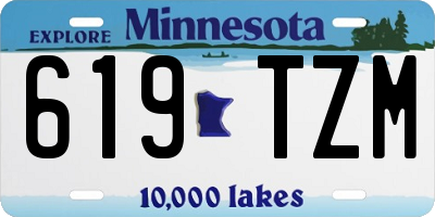 MN license plate 619TZM