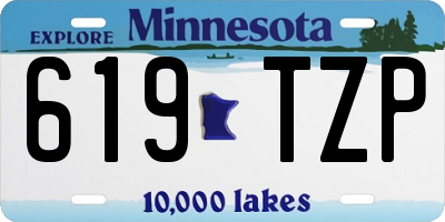 MN license plate 619TZP