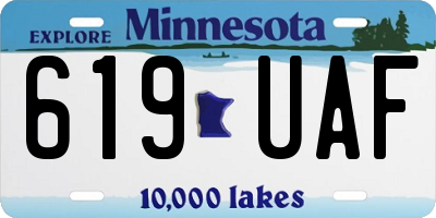 MN license plate 619UAF