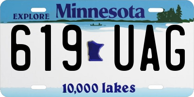 MN license plate 619UAG