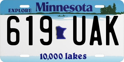 MN license plate 619UAK