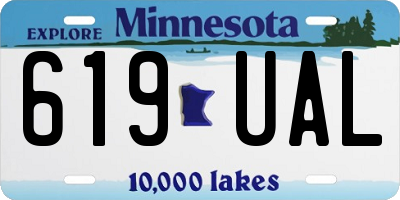 MN license plate 619UAL