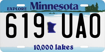 MN license plate 619UAO