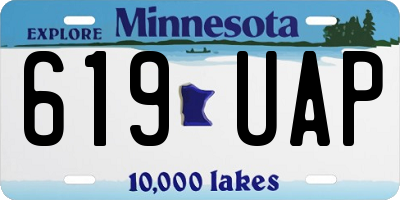 MN license plate 619UAP