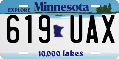 MN license plate 619UAX