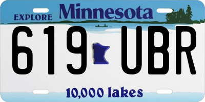 MN license plate 619UBR