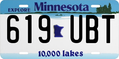MN license plate 619UBT