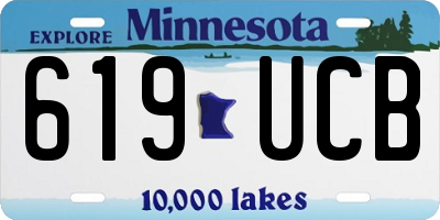 MN license plate 619UCB