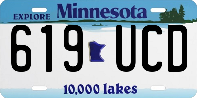 MN license plate 619UCD